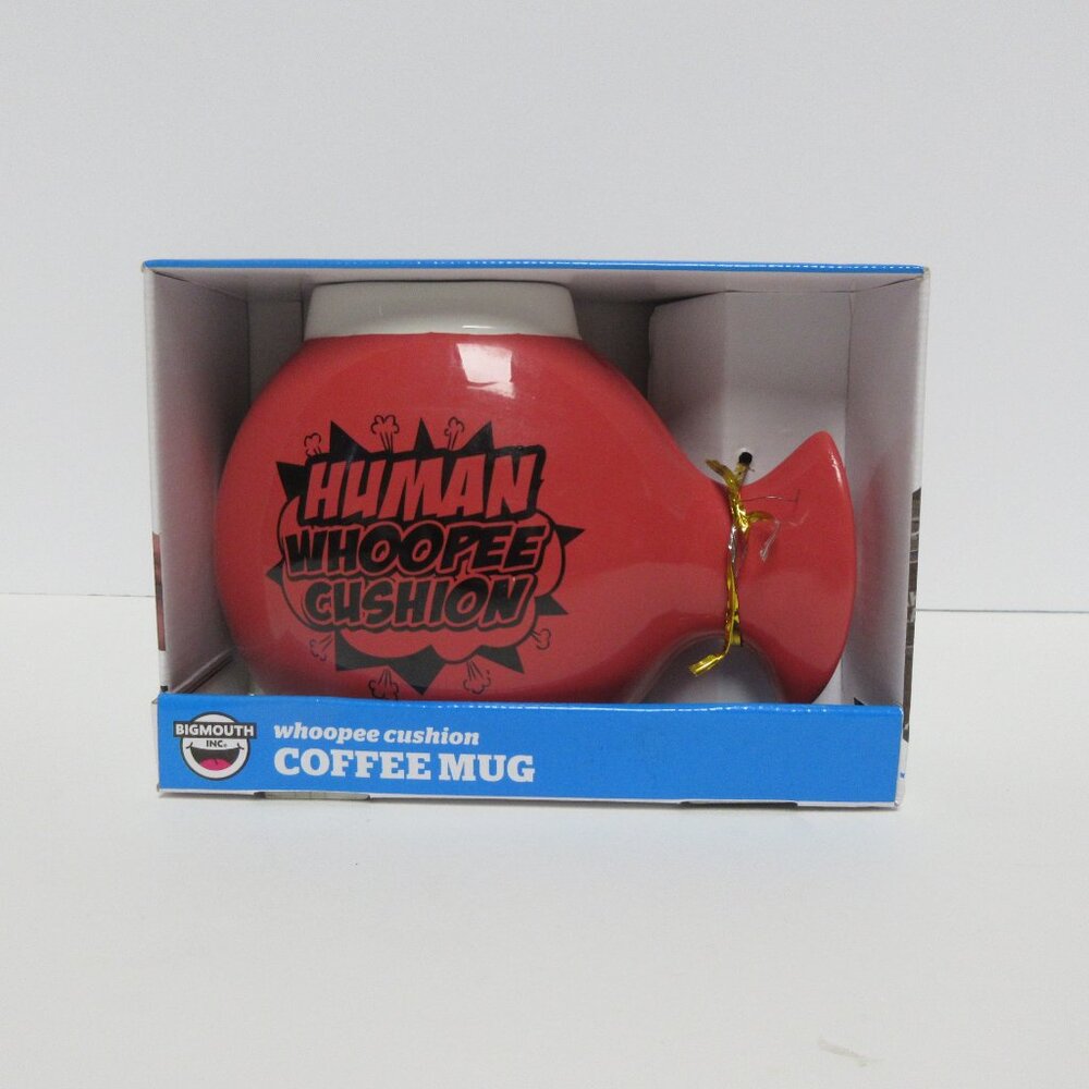 Ceramic Mug Coffee Cup Whoopee Cushion Novelty Big Mouth Inc 20oz New